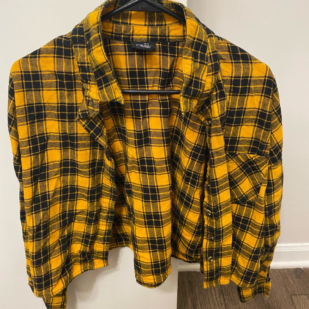 Flannel crop top